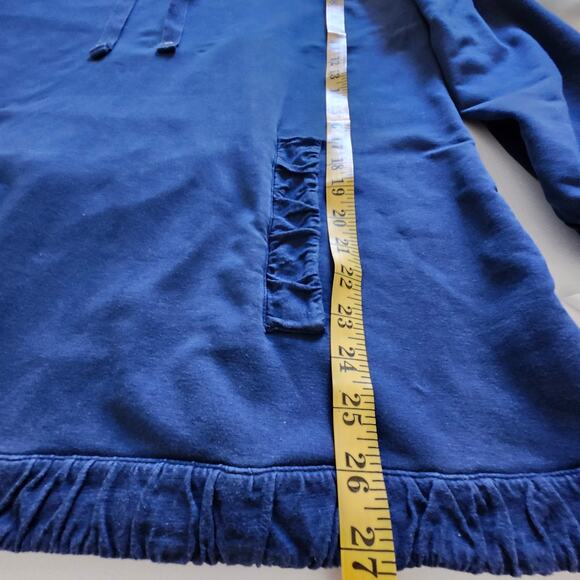 Soft Surroundings Blue Pull on Cotton Spandex Top with Gathered Trim Size 2X - Picture 9 of 10